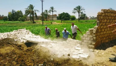 إزالة 57 حالة انتهاك على الأراضي الزراعية وأملاك الدولة في 8 مراكز