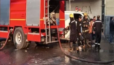 إخماد حريق قرب مزلقان قطار الرحمانية في قنا بدون إصابات