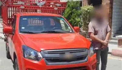 إلقاء القبض على سائق سيارة «ربع نقل» في البحيرة إذ وضع قدمه اليسرى على النافذة أثناء القيادة.