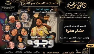 فرقة المسرح المصري تدعو وزير الثقافة لحضور عرض “وجوه”