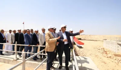 وزير الإسكان يزور مشروع توسعات محطة معالجة صرف صحي مرسى مطروح لتعزيز الخدمات