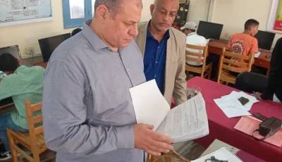 مدير تعليم قنا يشرف على اختبارات قبول 195 طالبًا في مدرسة مياه الشرب