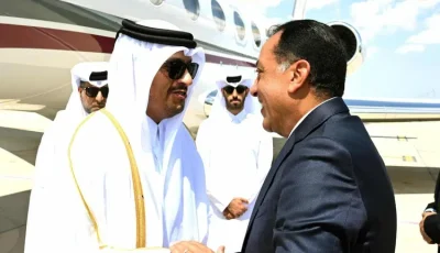 [رئيس الوزراء يرحب بنظيره القطري في مطار العلمين الدولي]