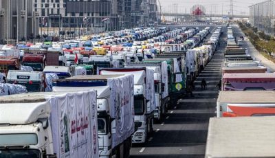 بدء انطلاق القافلة الإنسانية الـ22 استعدادًا لوصولها من مصر إلى غزة
