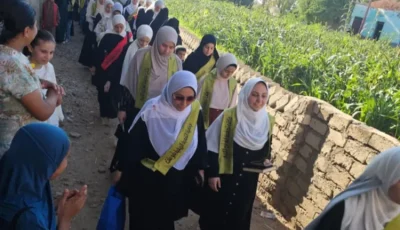 وجوه مشعة.. مسيرة بمصاحف 600 حافظ قرآن في أبو بشت بالمنيا
