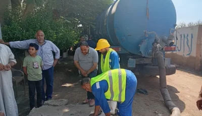 محافظ الغربية يحقق لبلدية أبو وافي بالمحلة حلولا فورية لمشكلة الصرف الصحي