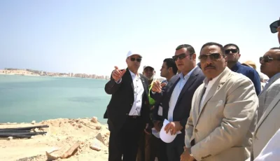 وزير الإسكان ومحافظ مطروح يزوران مشروع تجديد كوبري روميل الشهير