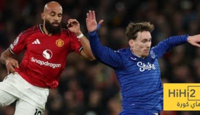 مانشستر يونايتد ينهي الشوط الاول متأخرا بهدف ضد ايفرتون