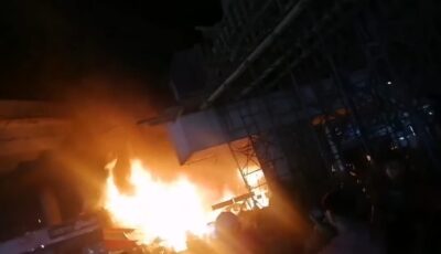 اندلاع حريق بمحل أسفل كوبري بالمرج والحماية المدنية تسيطر على النيران.. صور