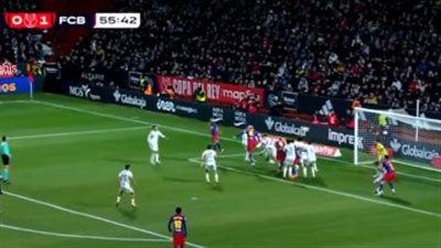 ألباسيتي ضد برشلونة.. رونالد آراوخو يسجل الهدف الثاني لـ برشلونة في مرمى ألباسيتي بربع نهائي كأس ملك إسبانيا