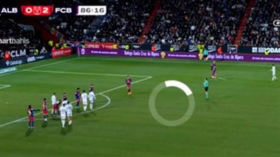 ألباسيتي ضد برشلونة.. ألباسيتي يسجل الهدف الأول في مرمى برشلونة بربع نهائي كأس ملك إسبانيا في الدقيقة 86