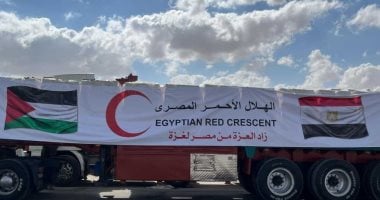 قافلة «زاد العزة» الـ157 تدخل إلى الفلسطينيين فى قطاع غزة
