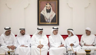 هزاع بن زايد يُعزي في وفاة مبارك الشامسي