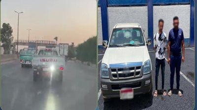 بسبب كشاف إضاءة خلفي.. ضبط قائد سيارة ربع نقل بالقليوبية