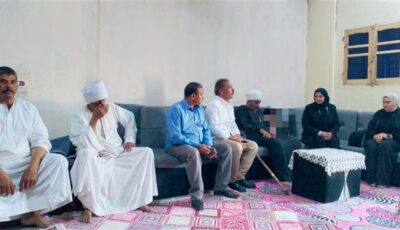 رئيسا أبشواي وسنورس بالفيوم يقدمان واجب العزاء لأسر ضحايا حادث الرياض