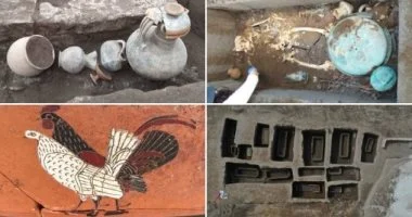 اكتشاف مقبرة نادرة تعود لـ 2500 عام أسفل مصنع مكرونة بإيطاليا