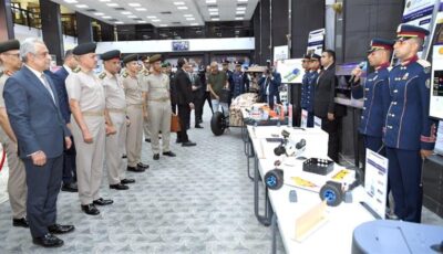 وزير الدفاع يشهد فعاليات اليوم العلمي للكلية الفنية العسكرية