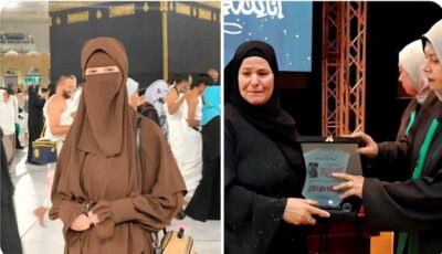 مشهد أبكى الحضور.. والدة طالبة تتسلم شهادة تخرج ابنتها الراحلة بجامعة الزقازيق