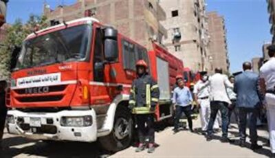 إصابة ربة منزل ونجليها في حريق شقة ببولاق الدكرور