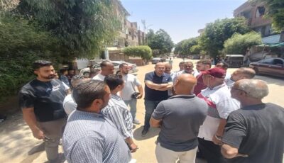 نائب محافظ الجيزة يوجه بسرعة إصلاح هبوط الصرف الصحي بإحدى مناطق الحوامدية