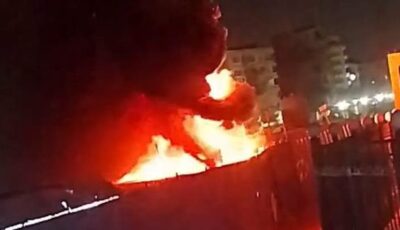 حريق هائل في مولد كهرباء بمحيط أعمال محطة مترو “نصر الثورة” بالهرم (صور)
