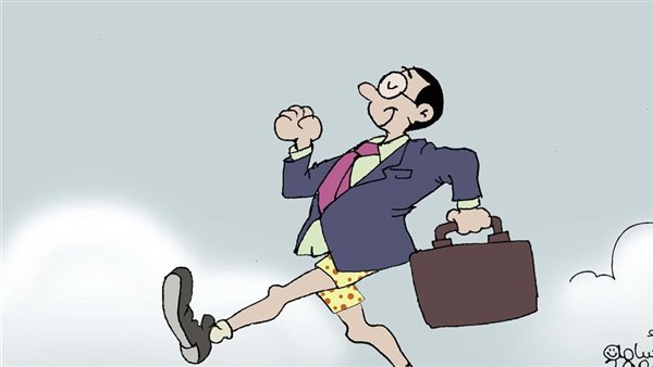 كاريكاتير فيتو.. لما يكون عندك اجتماع في الطقس الحار