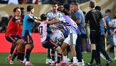 فيفا يفتح تحقيقاً في اشتباكات نهائي كأس العالم بين الأرجنتين وإسبانيا