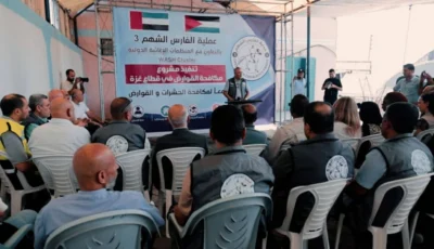 «الفارس الشهم 3» تطلق مشروعاً لمكافحة الآفات وحماية الصحة في غزة