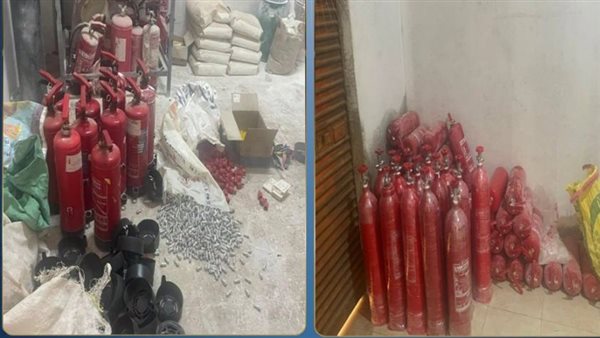 حين تتحول وسيلة الأمان إلى خطر، ضبط مخزن طفايات حريق مقلدة بالقليوبية