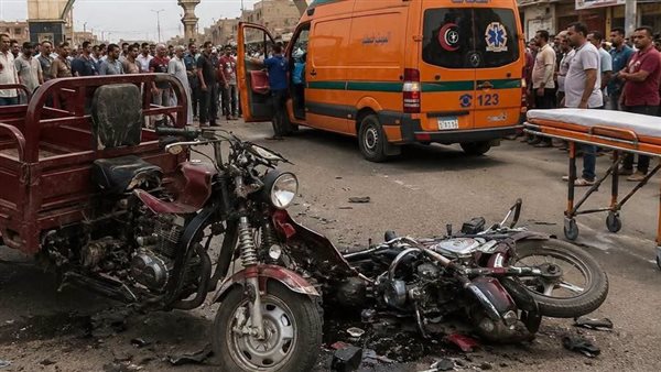 إصابة 3 أشخاص في تصادم دراجتين ناريتين بطريق قرية 54 الحفير في بلقاس