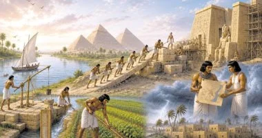 كيف تعامل المصريون القدماء مع تحديات الطبيعة؟.. حسين عبدالبصير: المصريون القدماء نجحوا فى التعامل مع الحر والزلازل والجفاف والعواصف.. واعتمدوا على إدارة الموارد ومراقبة مياه النيل.. وشيدوا مبانى صامدة