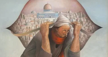 جمل المحامل.. أشهر لوحات الفنان الفلسطينى الراحل سليمان منصور