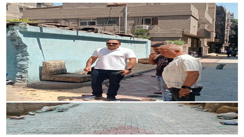 تطوير شارع الفتح بالعجوزة وإزالة كشك مخالف بجنوب الجيزة للارتقاء بالمظهر الحضاري