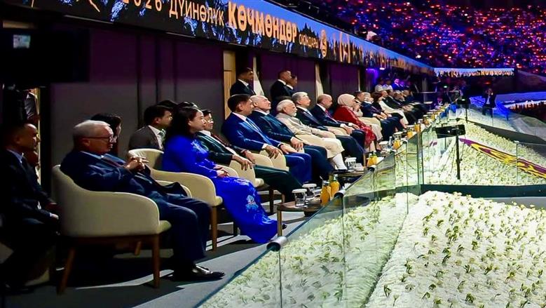 نائب رئيس الوزراء يشهد افتتاح الألعاب العالمية للبدو الرحل في قيرغيزستان