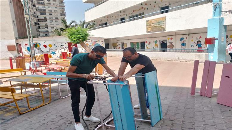 «تعليم الجيزة» ترفع درجة الاستعداد للعام الدراسي الجديد بصيانة المدارس وتطويرها