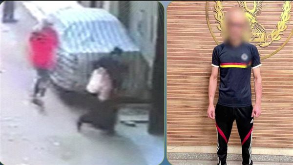 عامل يعتدي على طليقته بحجر في الشارع، فيديو يقود الشرطة لضبطه بقليوب